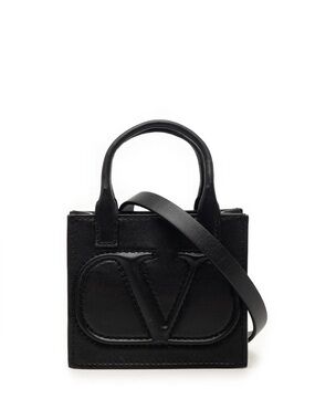 Valentino Black Leather Mini Tote and Shoulder Bag. Brand new with dustbag